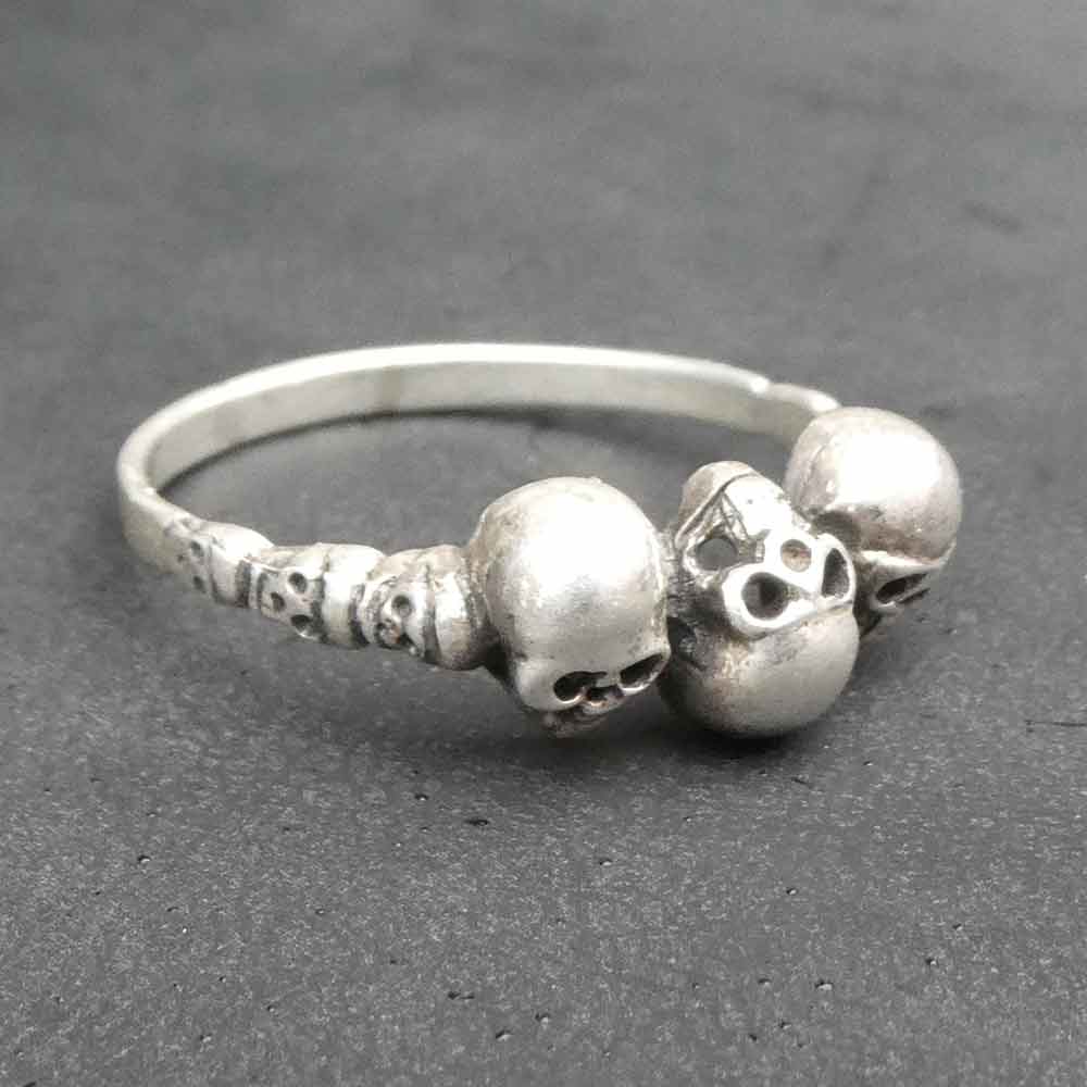 Totenköpfe Silberrschmuck Ring 925