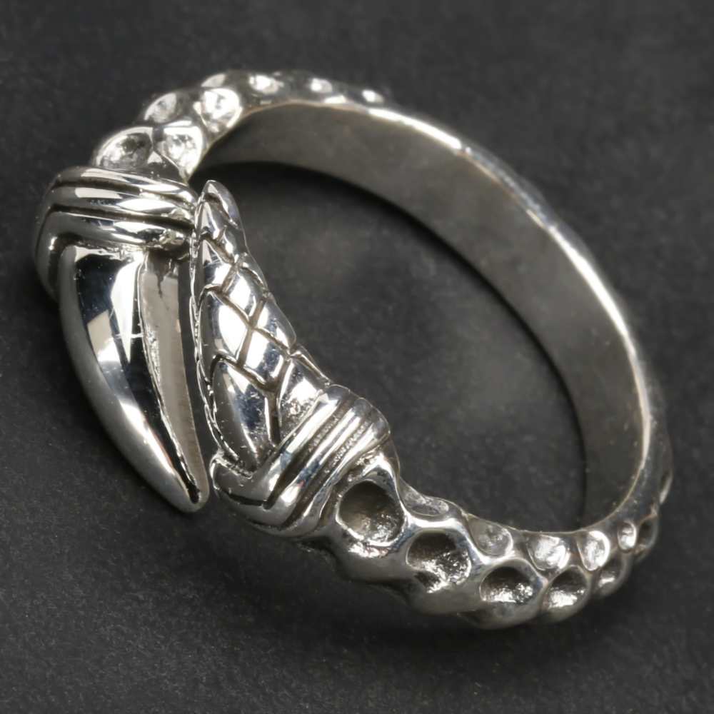 Kralle größenverstellbar Silberring Damen Herren Sterlingsilber