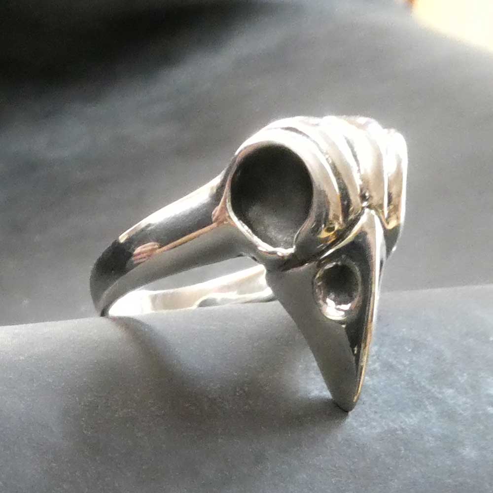 Silber Ring Raben Skull 925 Sterlingsilber Damen herren Gothic Schmuck