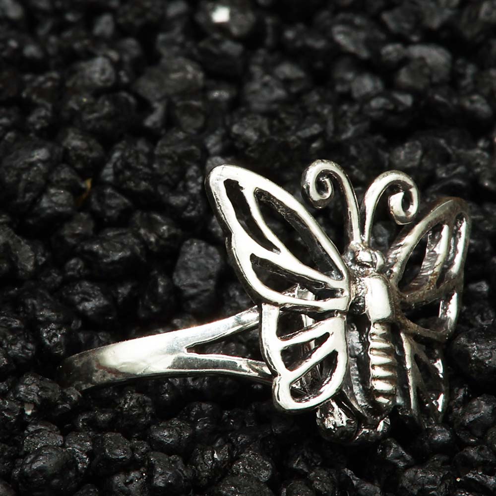 Schmetterling Ring 925 Silber Giftring Kinder Damen ausgefallener Schmuck
