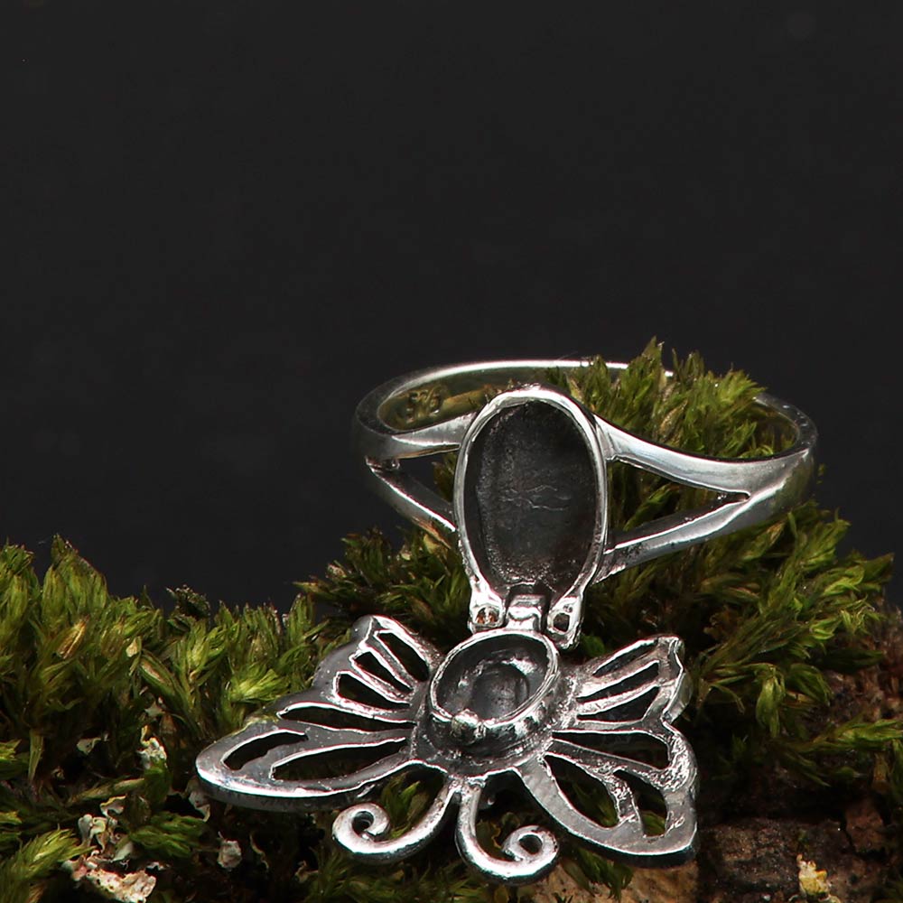 925 Silber Giftring - Schmetterling Silberring mit Tiermotiv für Kinder Damen und Herren