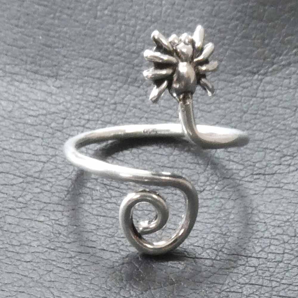 Spinne Zehenring Fußschmuck Silber