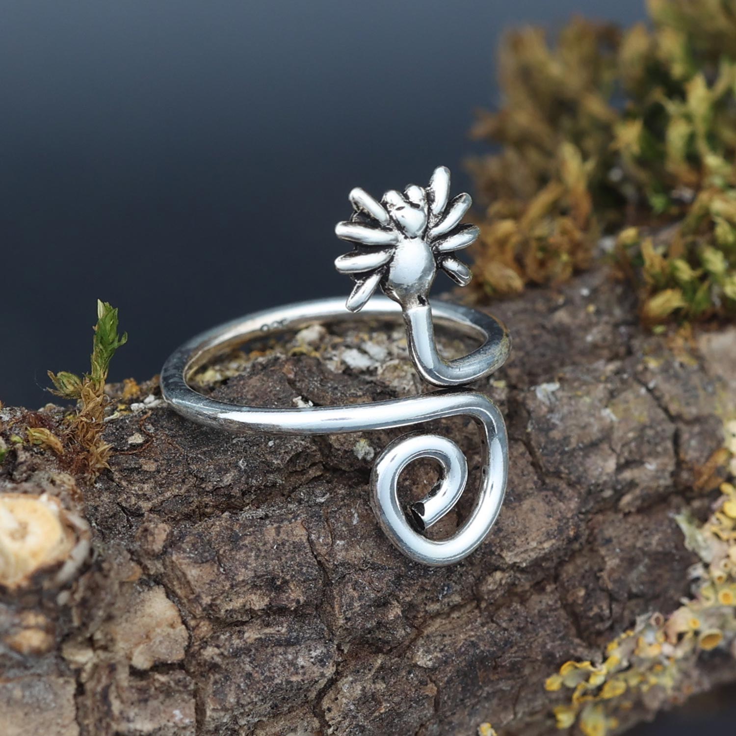Spinne Zehenring Silber 925 Sommer Schmuck