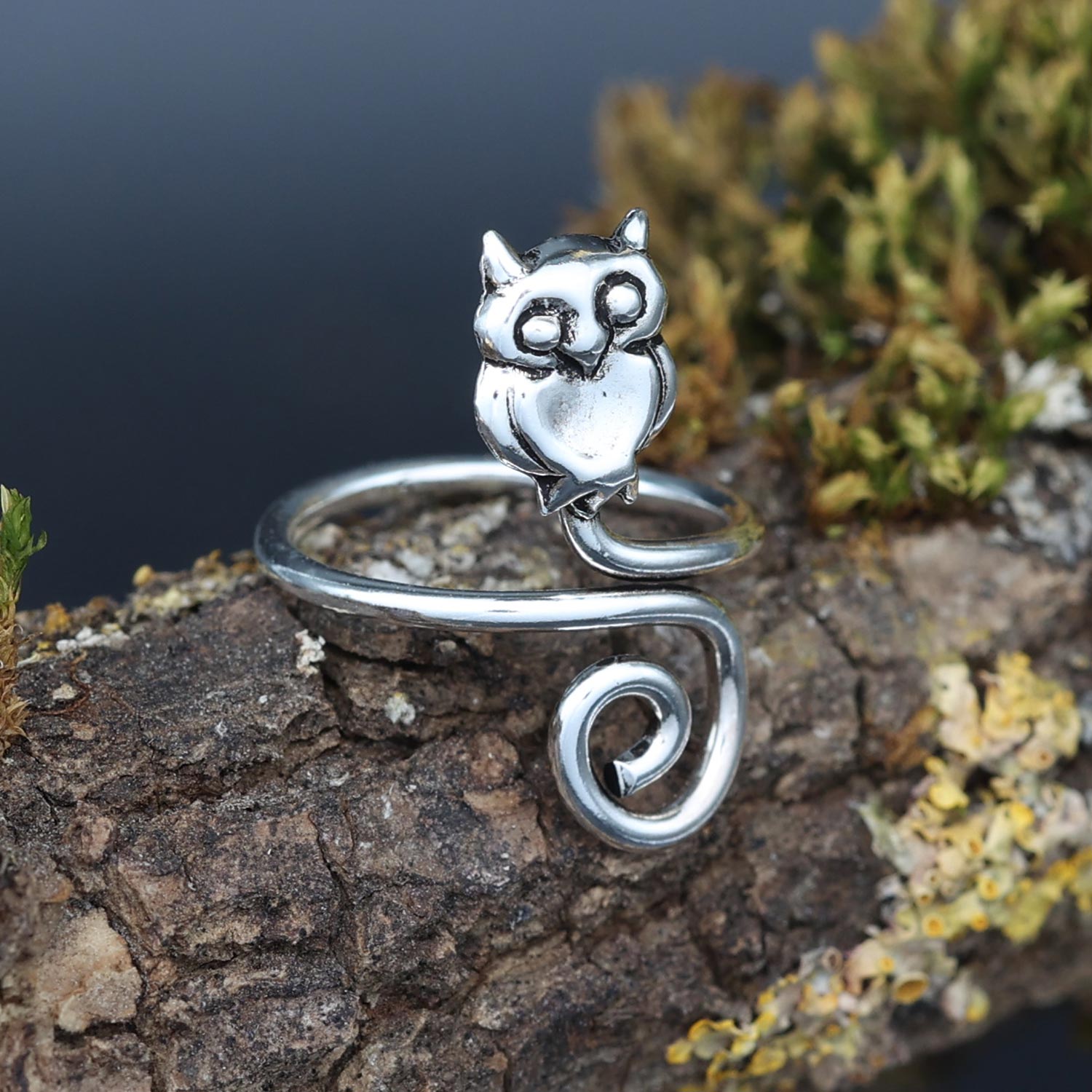 Eule Zehenring Silber 925 Sommer Schmuck
