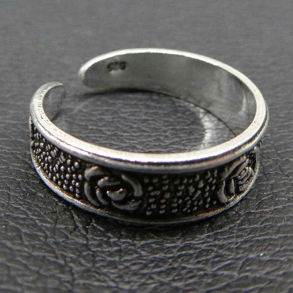 Zehenring Blumen Silber Sommerschmuck