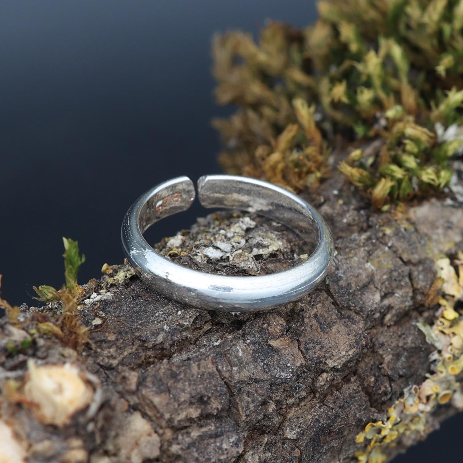 Schlichter Ring für die Zehen 925 Silber