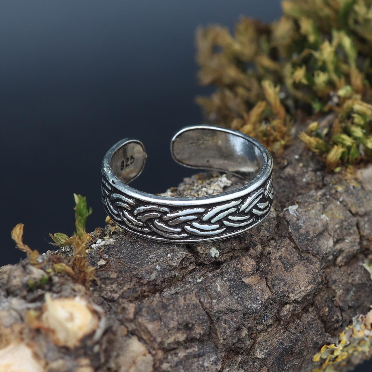 Keltische Knoten Ring für die Zehen 925 Silber