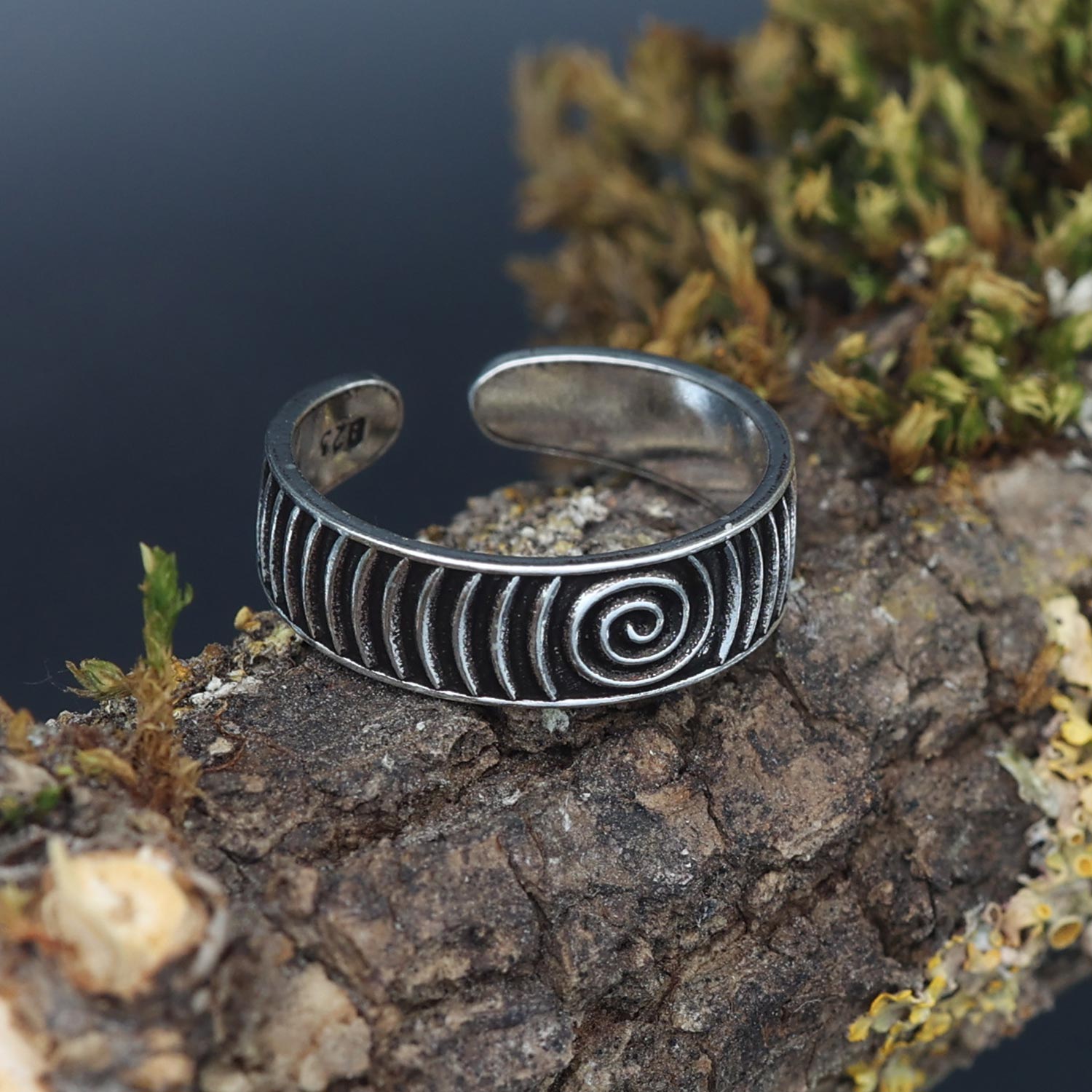 Spirale Ring für die Zehen 925 Silber