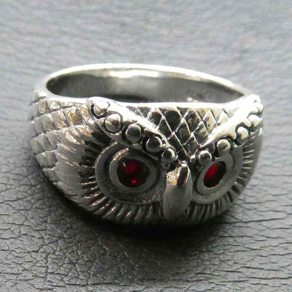 Eulen Ring Silber Damen Schmuck
