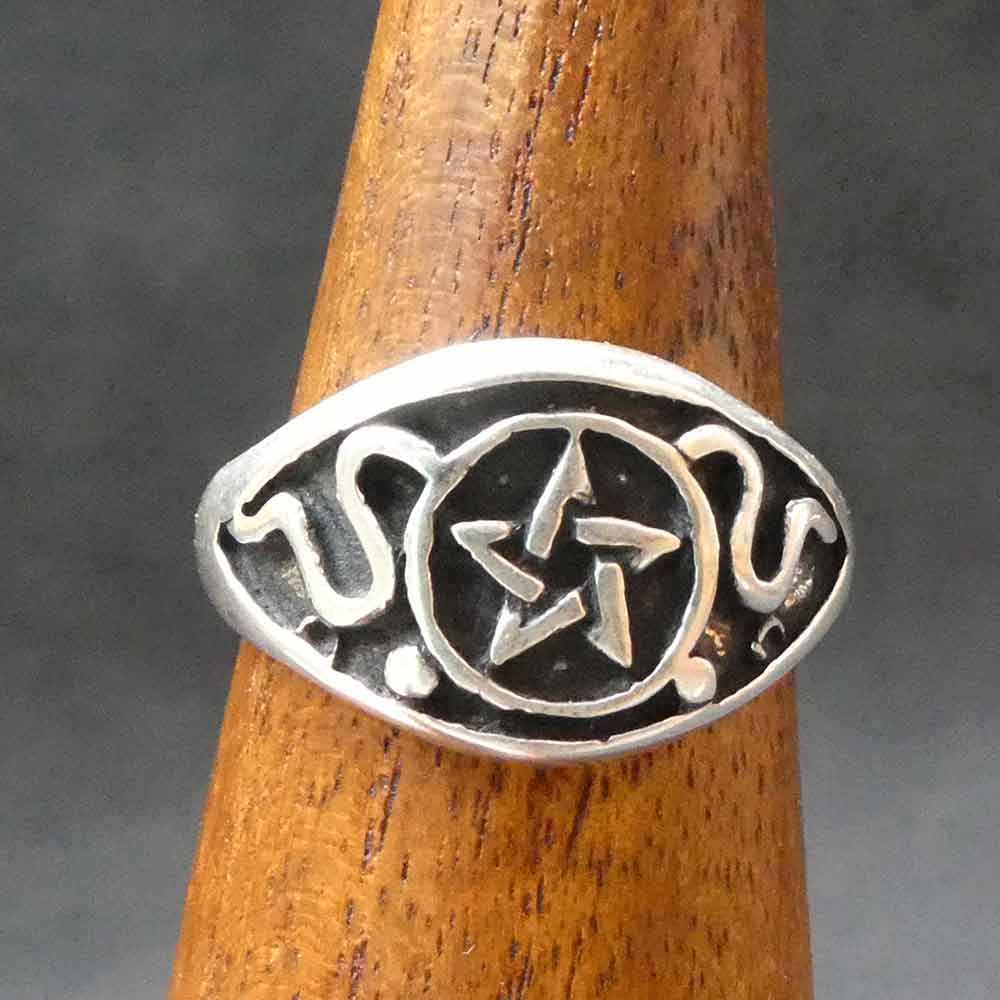Pentagramm Ring Silberschmuck Gothic