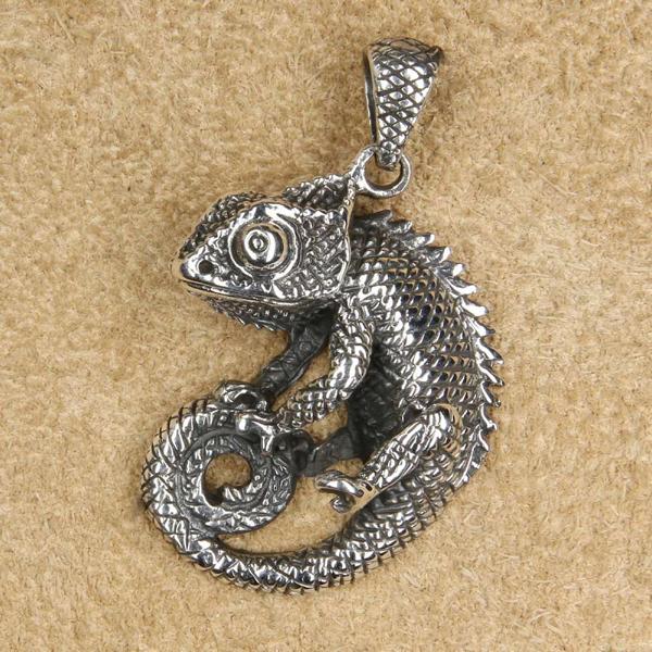 Chamäleon Schmuck Anhänger Silber