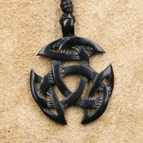 Kelten Kette Schmuck Horn  Knochen