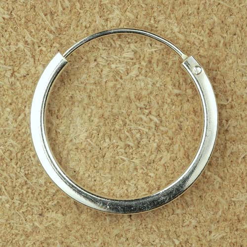silberne Creole eckig 16mm Ohrschmuck