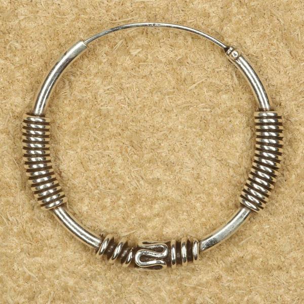 Schöne große Creole Silber Ohrring