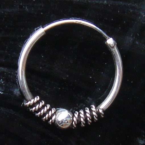 Creole 20mm / 1,6mm Kugel  925 Silber