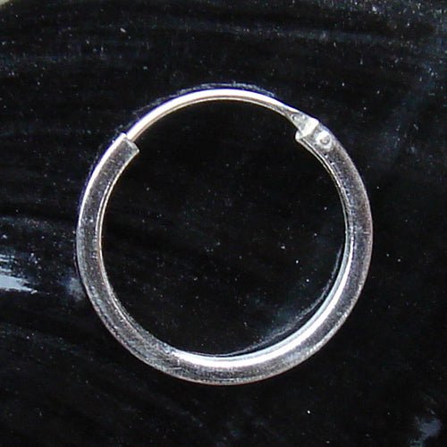 Creole 20mm / 2mm schlicht eckig 925 Silber