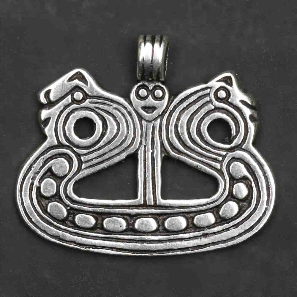 Wikinger 925 Sterling Silber Ketten Anhänger Keltische knoten Spirale MS43 