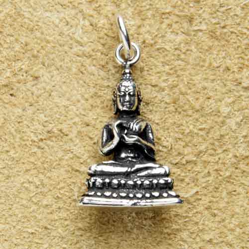 Silber Buddha Kettenanhänger Schmuck 925