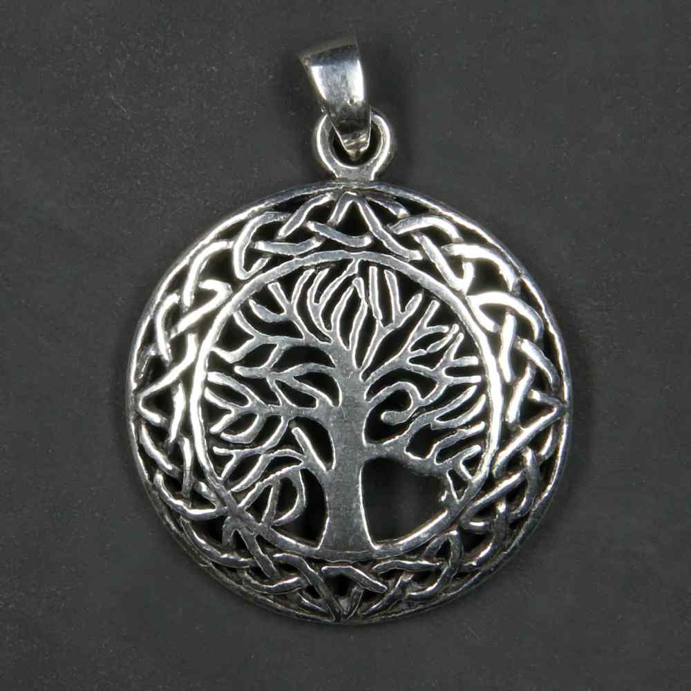 925 Sterling Silber Baum des Lebens Lebensbaum Kelten Runen Runes Runic Anhänger