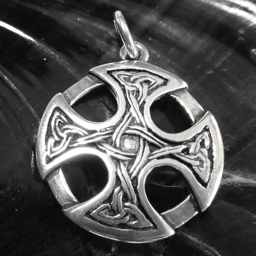 KA 822 Keltischer Knoten 925'er Silber Ketten Anhänger Kelten Kreuz 