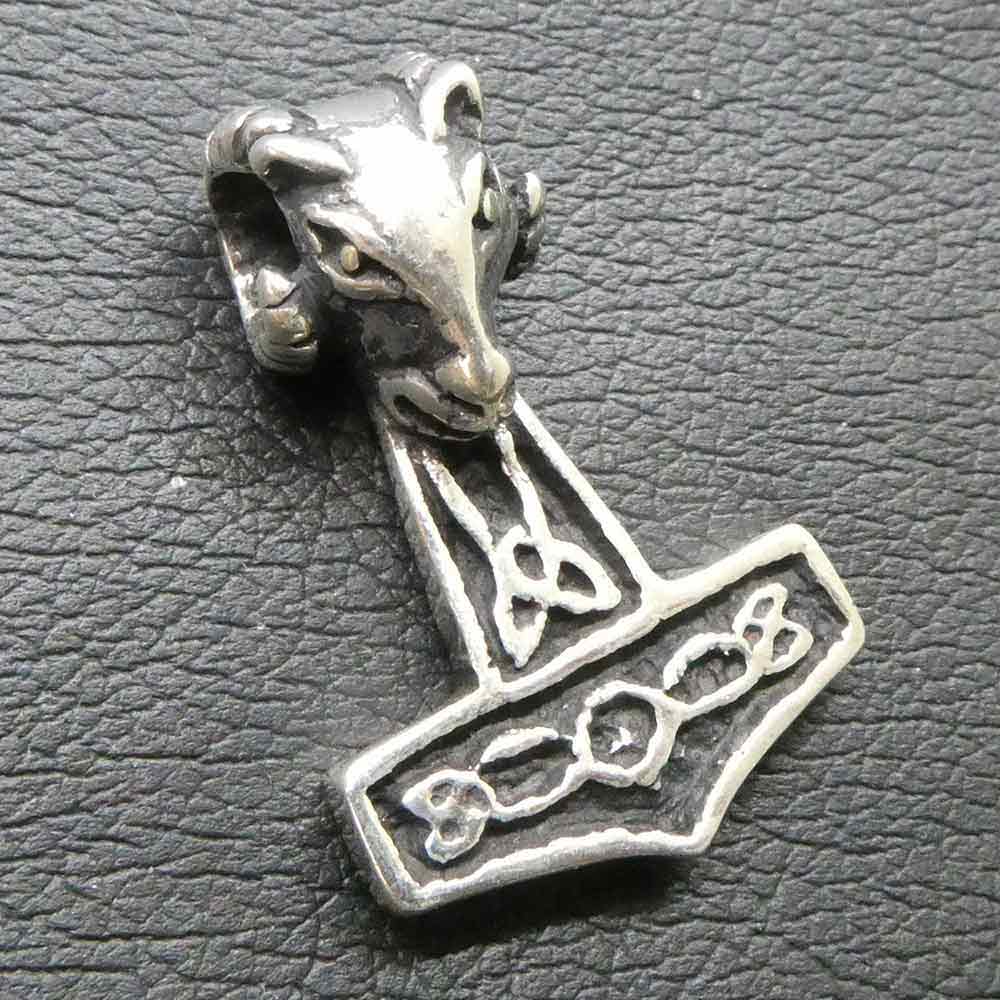 Thor´s Hammer Axt Anhänger 925 Silber Wikinger keltischer Schmuck Mjölnir massiv