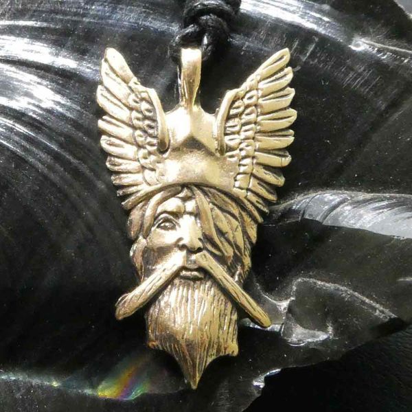 Odin Schmuck Wikinger Anhänger Bronze