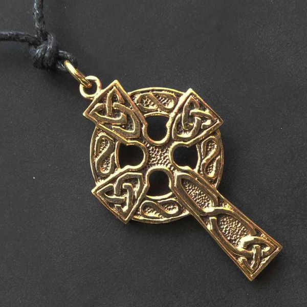 Großes Keltenkreuz Bronze Anhänger keltisches Kreuz Mittelalter Schmuck