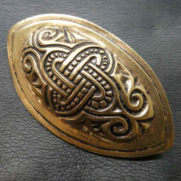 schöne Gewand Fibel  aus Bronze Kelten Gewandnadel Gewandverschluss 5cm lang 