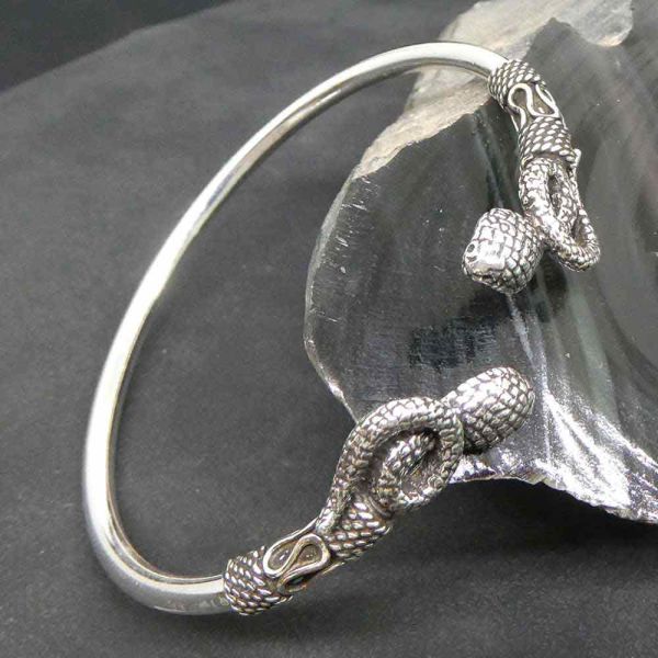 Cobra Armreif 925 Silber Damen Schlangen Armschmuck ausgefallen