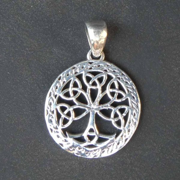 5503 Heilung Anhänger Lebensbaum Keltischer Baum des Lebens 925er Silber Schmuck mit Lederhalsband 