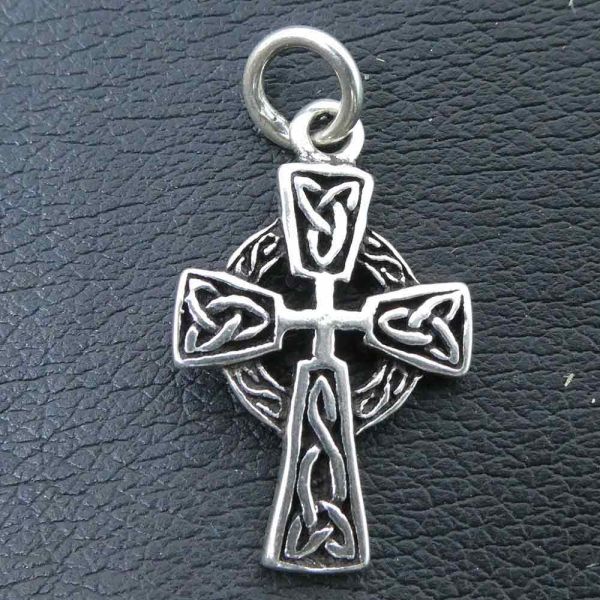 Keltisches Kreuz Silber Anhänger Kette