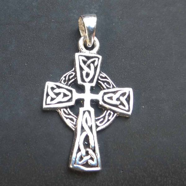 Keltisches Kreuz Schmuck Anhänger Mittelalterliches keltenkreuz zart 925 Silber