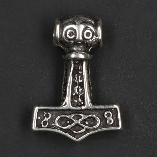 KA 168 Thor s Hammer Ketten Anhänger Silber 925'er beidseitig Mjölnir 
