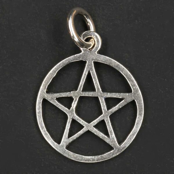 Sterling Silber 925 Pentagramm im Kreis Armband BRANDNEU 