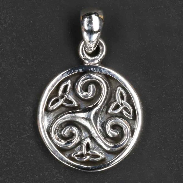 Triskel keltischer Kettenanhänger 925 Silber feiner Schmuck für eine Silberkette