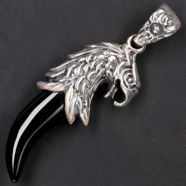 Adler Onyx 925 Silber Kettenanhänger ausgefallener Anhänger