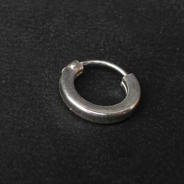 Creole 925 Silber 12mm eckiges Profil Ohrring klein