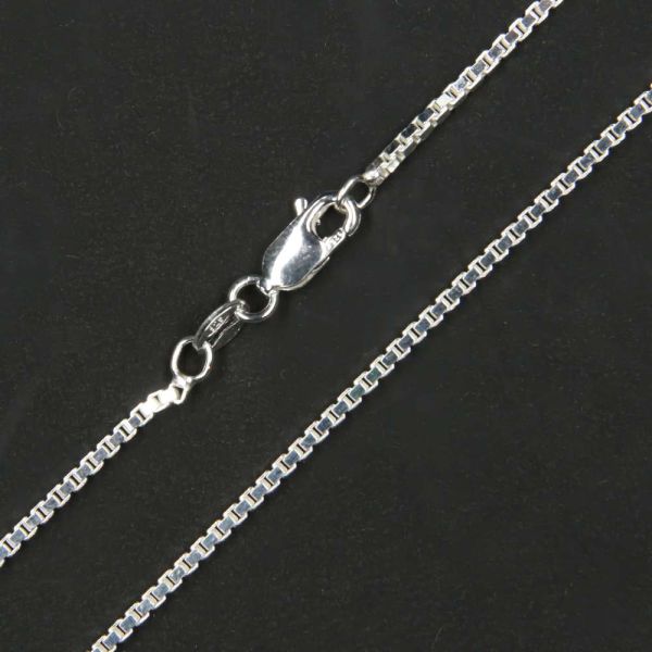 Venezianerkette 925er Silber Frauen Halskette Kinder Männer diamantiert 4-seitig