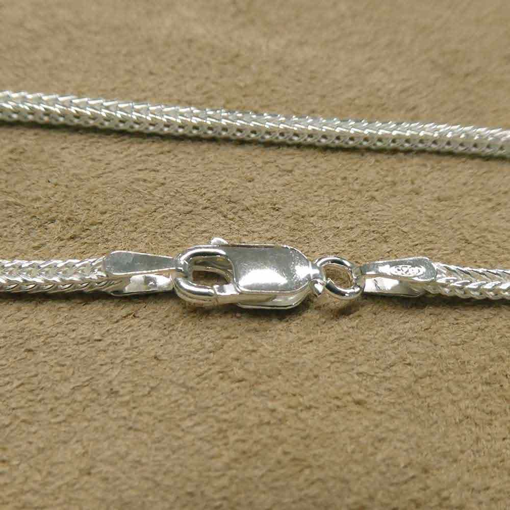 Fuchsschwanz Silberkette Halskette 1,6mm Stärke