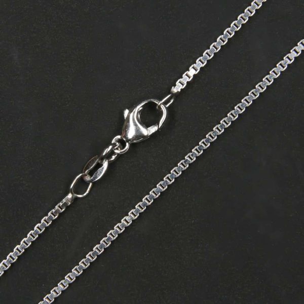 Rhodiierte Venezianer Silberkette Herren Damen 925 Silber Halskette