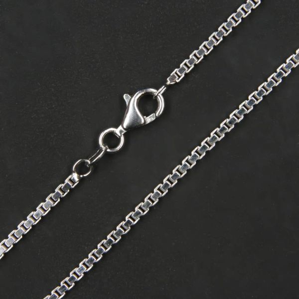 Dicke Venezianerkette Rhodium Silberkette Damen Männer Halskette