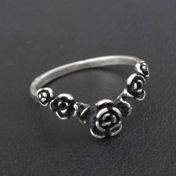 Rose Frauen Ring Silber Geschenk