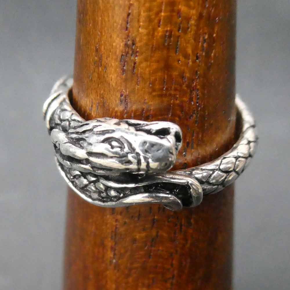 Drachen Ring Silber Mittelalter