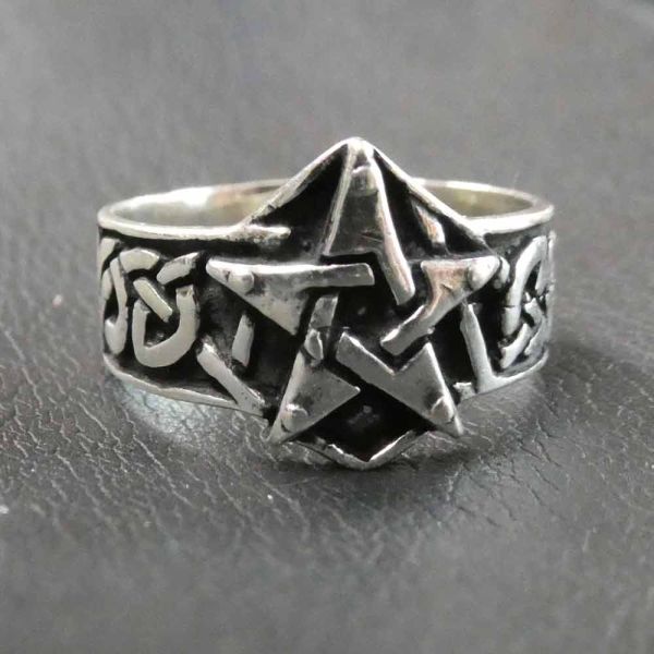 Pentagramm Ring Silber
