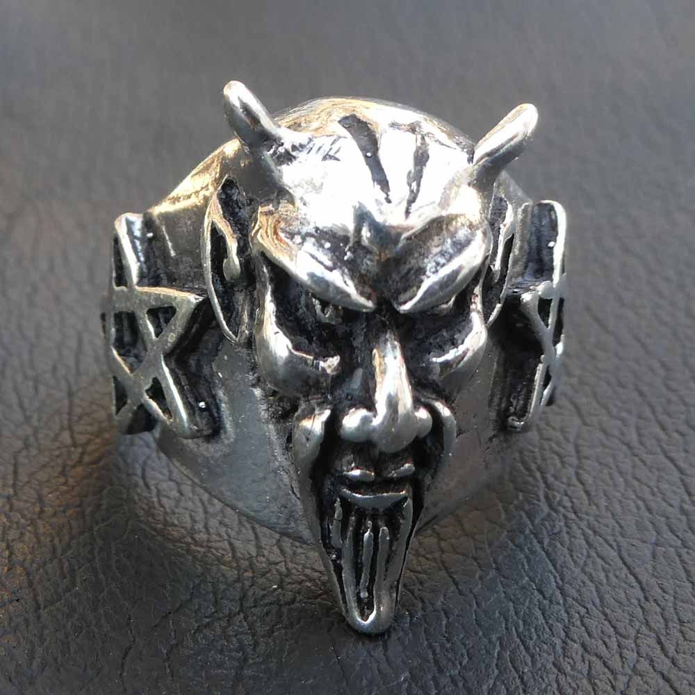 Teufel Silber Ring Gothik Schmuck