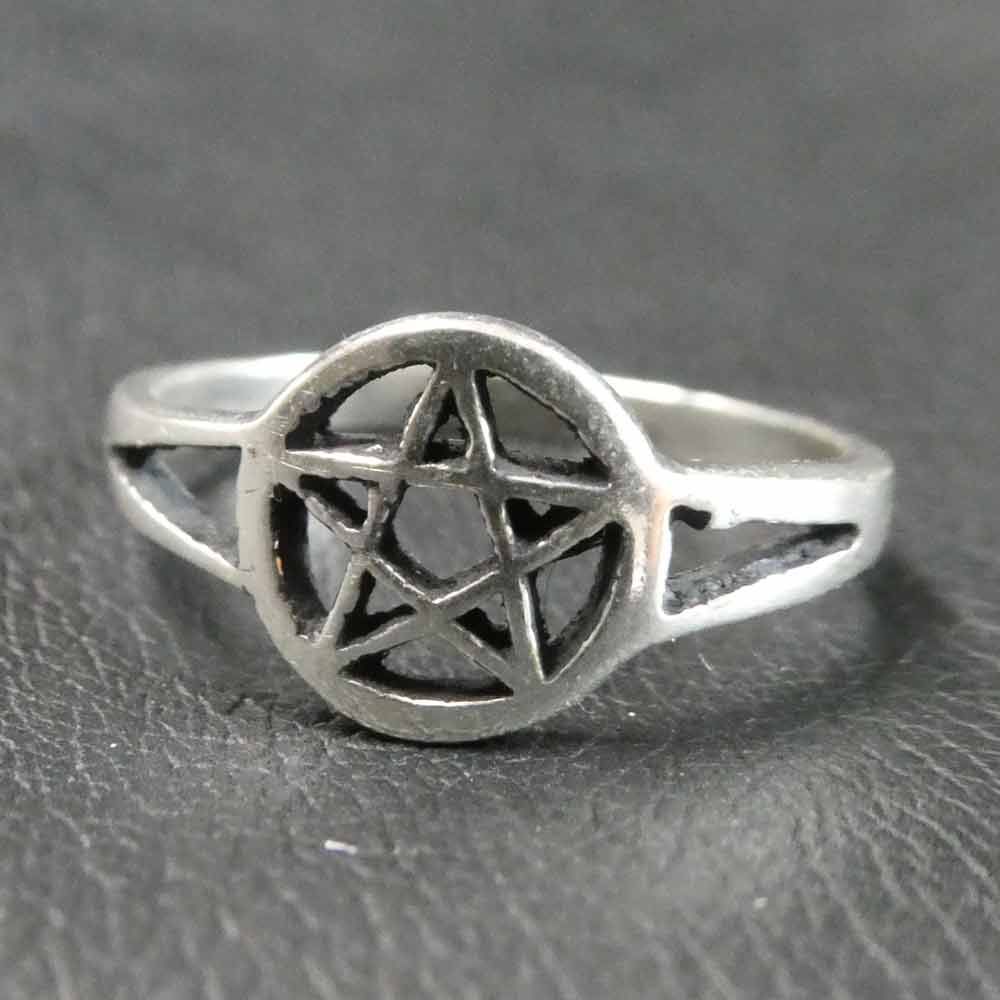 Pentragramm Silber Ring