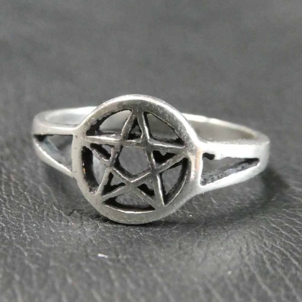 Pentragramm Silber Ring