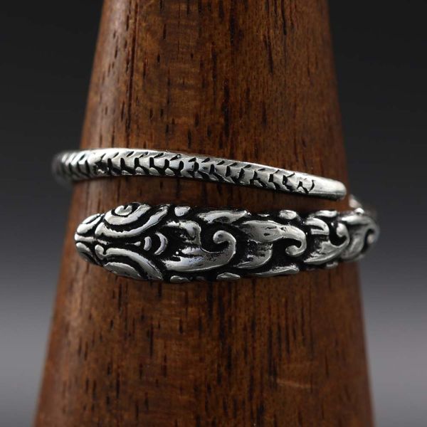 Schlangen Silber925 Ring fein dezent größenverstellbar