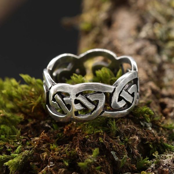 keltischer Silberring viele Größen aus 925 Silber Damen Herren Partner Ring