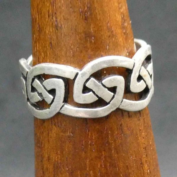 A02 Ring keltischer Stil Sterling Silber 925 teils vergoldet Kelten
